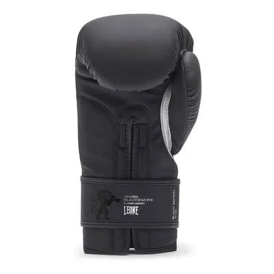 Boxing Kick Boxing Muay Thai Gloves, Black Edition, Leone 1947