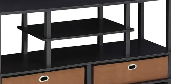 Furinno JAYA Large TV Stand for up to 50x22 TV with Storage Bin