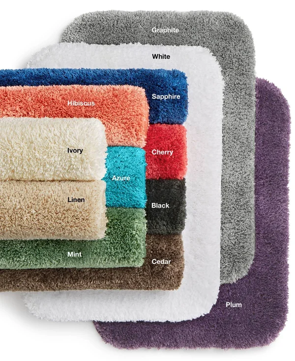 Charter Club Elite 25.5x22 x 44x22 Bath Rug - Created for Macy&s - Plum