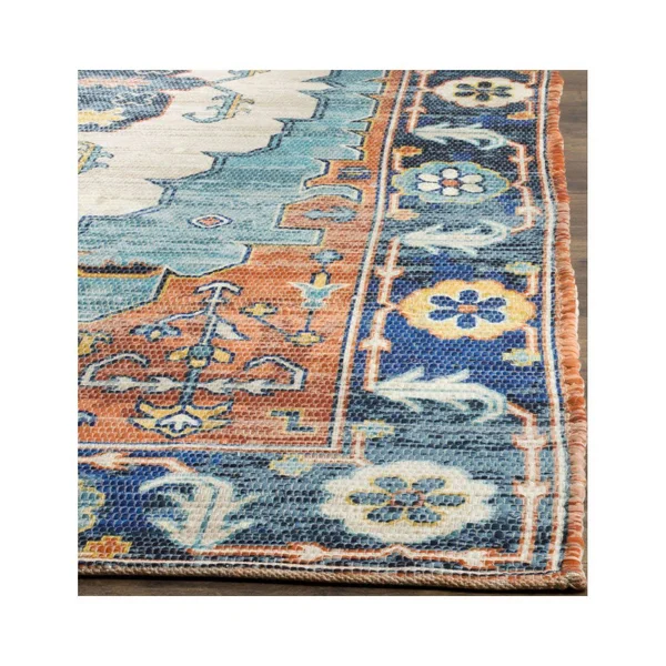 Safavieh Saffron SFN585A 2&3x22 x 8&0x22 Runner Blue - Coral Area Rug