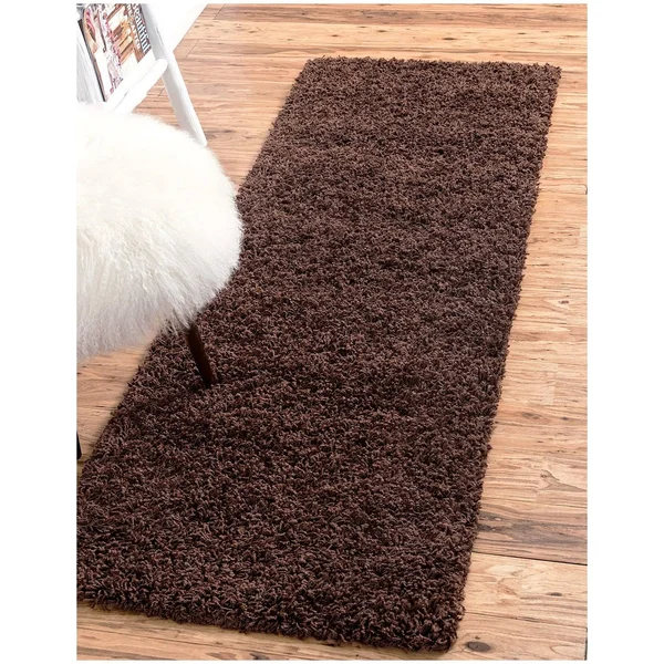 RugPal Sybil Solid/striped Area Rug Collection 4&x6& in Cocoa Color