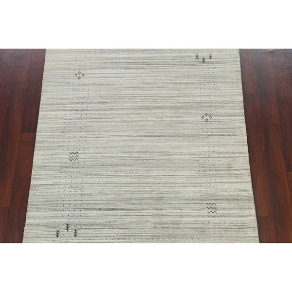 Contemporary Gabbeh Oriental Area Rug 5x8