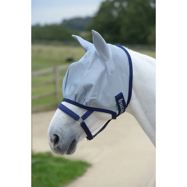 Bucas Buzz-Off Fly Mask - Blue