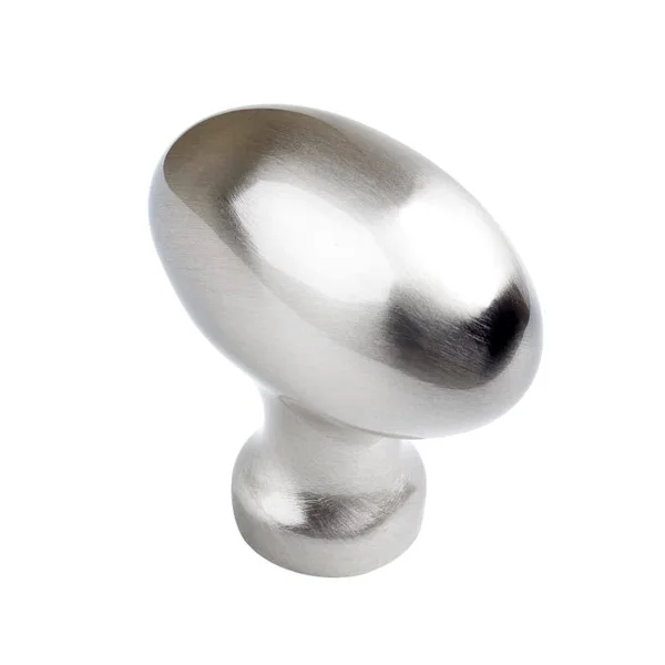 Build Essentials Bech-02Ok-25Pk 1-5/8 inch Long Oval Cabinet Knob - Silver