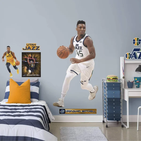 Fathead Donovan Mitchell - X-Large Officially Licensed NBA Removable Wall Decal, Size: XL