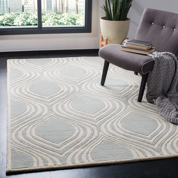 Safavieh 5& x 5& Round Chatham CHT758C Dark Blue - Ivory Rug