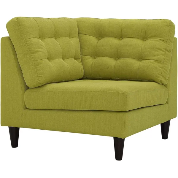 Modway Empress Upholstered Fabric Corner Sofa - Wheatgrass