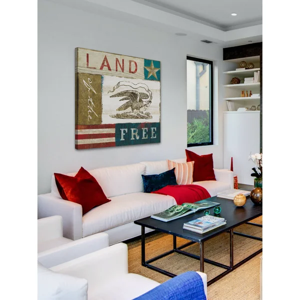 Marmont Hill Eagle I Block Print Painting Print on Canvas
