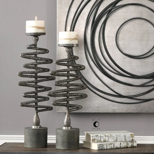 Uttermost Zigzag Candleholders - Set/2