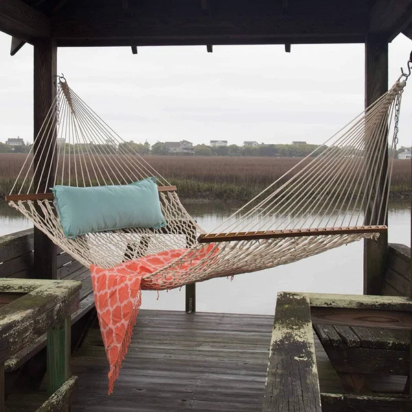 Pawleys Island Hammocks Large DuraCord Rope Hammock, Oatmeal (13DCOT)