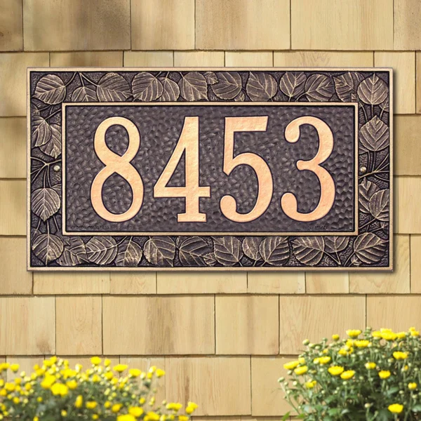 Whitehall Aspen 1 Line Standard Wall Plaque - Bronze