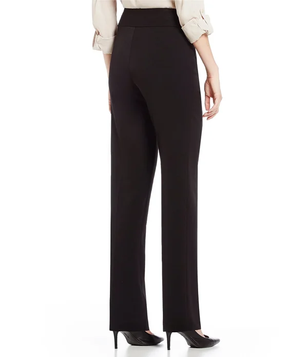Investments Womens The Park Ave Fit Secret Support Straight Leg Pants