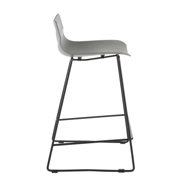 LumiSource Arrow Contemporary Counter Stool in Black and Grey Set of 2