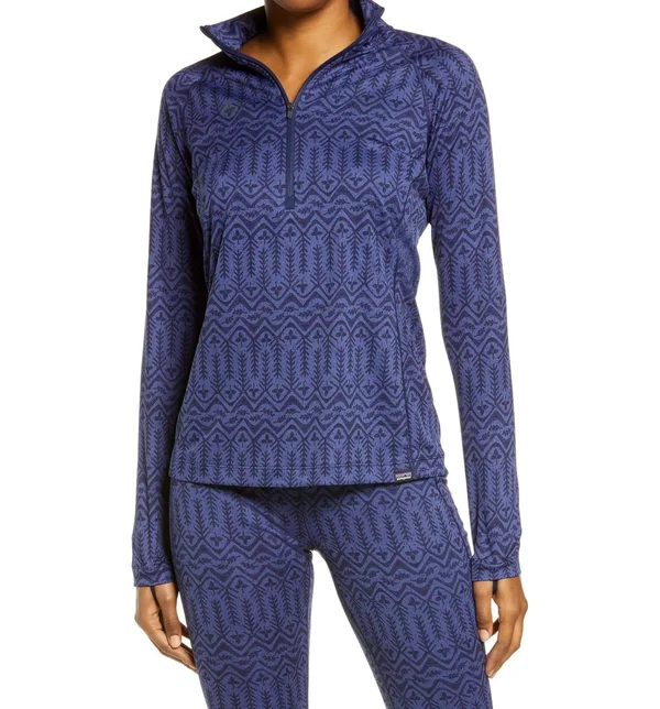 Patagonia Women's Black Capilene Midweight Zip-Neck