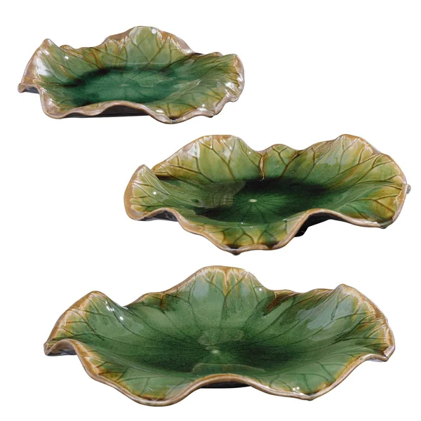 Uttermost 04247 Abella Green Ceramic Wall Decor - Set of 3
