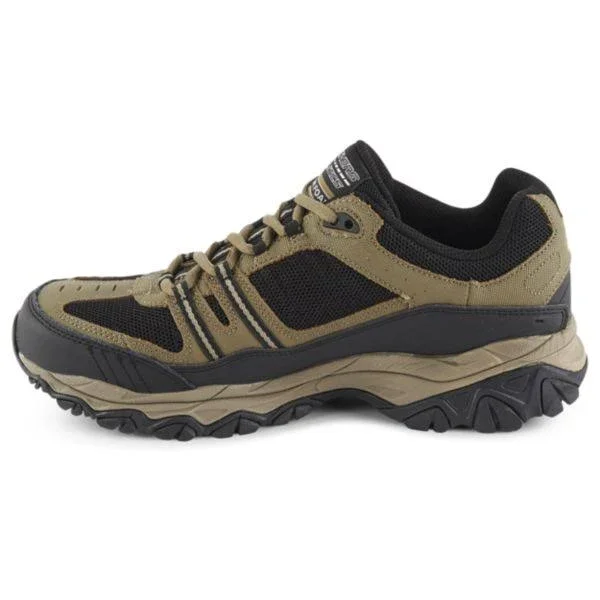 Skechers Men's After Burn Memory Fit Strike Off Sneaker - Pebble/Black