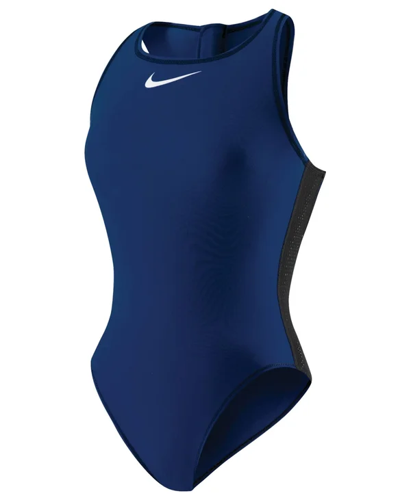 Nike Women's High Neck Tank Water Polo Suit Midnight Navy 32