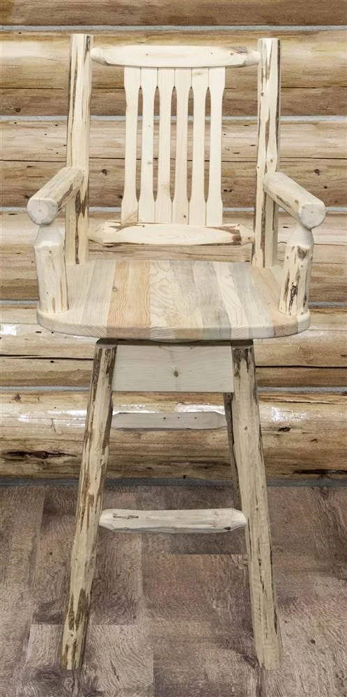Montana Woodworks MWBSWSCASV Montana Captain's Swivel Barstool