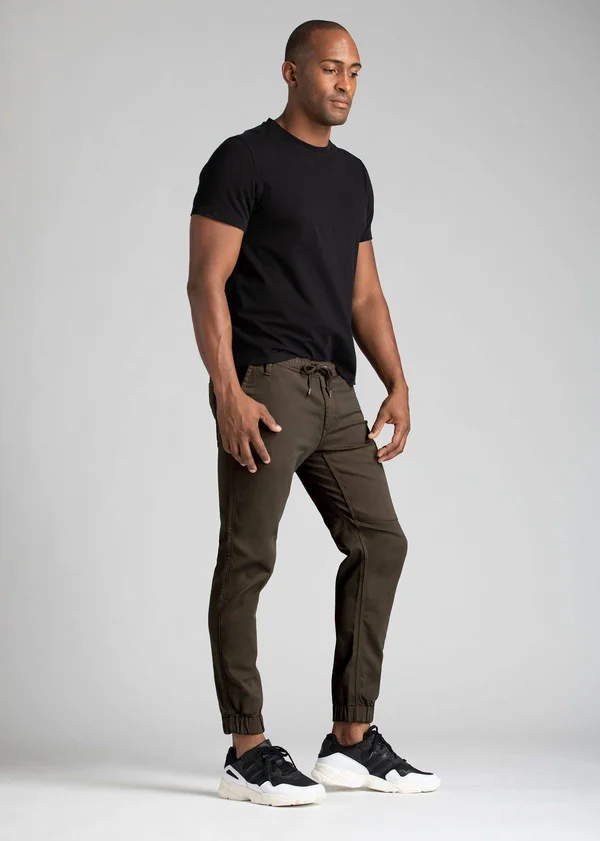 DUER Men's No Sweat Jogger Khaki - Size 36 - 29, Kalamata