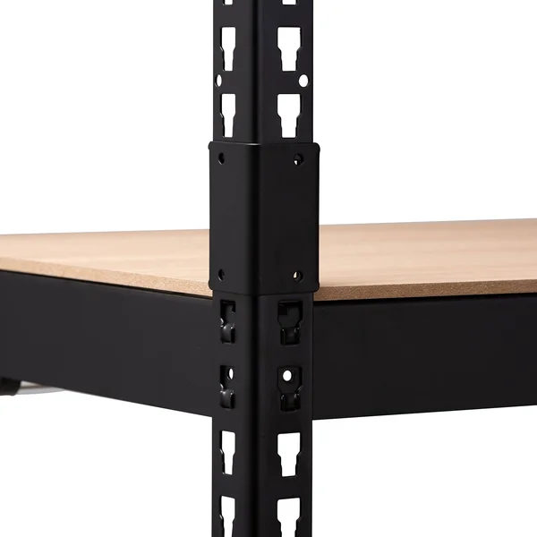 Baxton Studio Contemporary 10-Shelf Closet Storage Racking Organizer - Black