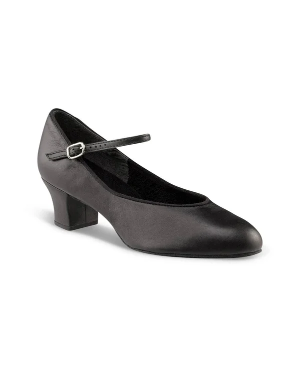 Capezio Suede Sole Jr. Footlight Character Shoe, Women's, Size: 10, Black