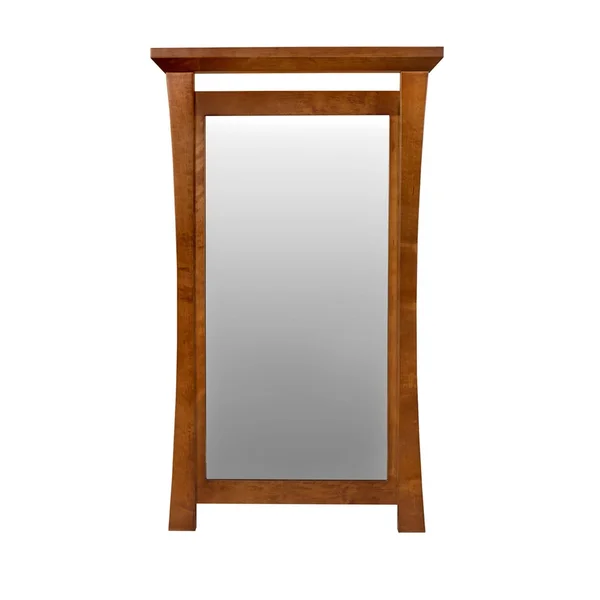 Sachi 21x22 W x 36x22 H Wood Framed Rectangle Wall Mirror - Natural Cherry