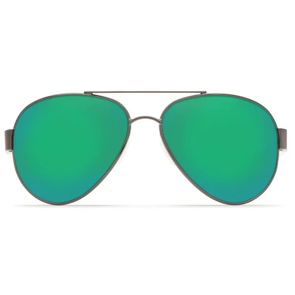 Costa Del Mar South Point Gunmetal with Crystal Temples Square Sunglasses Green
