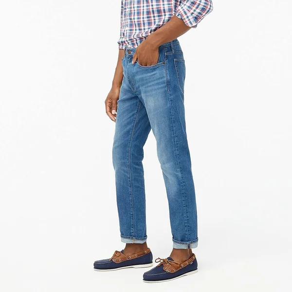 J.Crew Factory Mens Straight-Fit Jean in Signature Flex (Light Medium - Size 33x30)