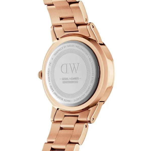Daniel Wellington Rose Gold Black Iconic Link 36mm