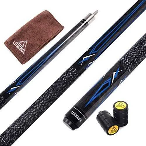 CUESOUL 12.75mm Pool Cue 1/2 Jointed Full Maple Billiard Cues