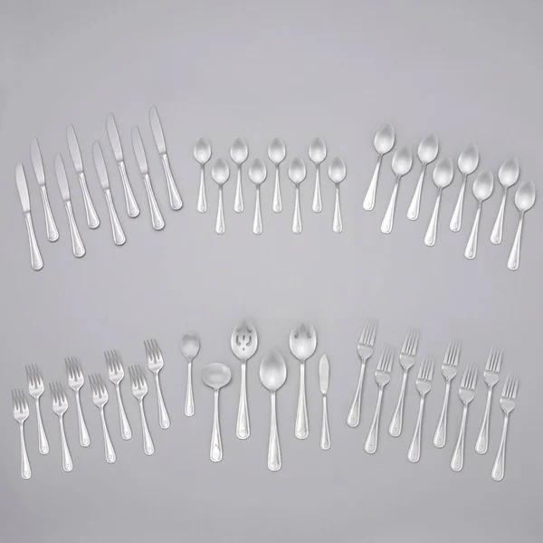 (D) - Riverridge 46-Piece Monogrammed Flatware, Marina Pattern