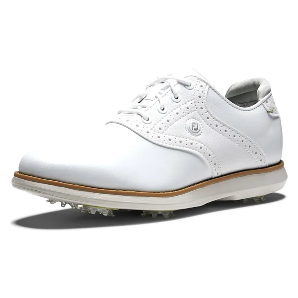 FootJoy Women's Traditions Golf Shoes 97901 - White/Gray - 9 - Medium