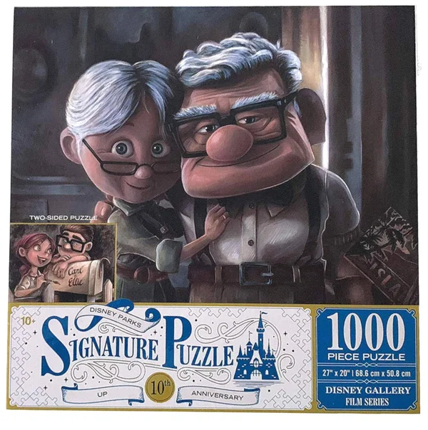 Disneyparks Up! Carl Ellie 10th Anniversary Two Side 1000 Piece Puzzle New, 27 x 20 inches