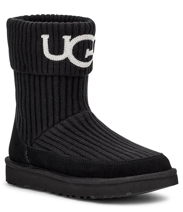 Ugg Classic Knit Women's Boots Black : 5 B