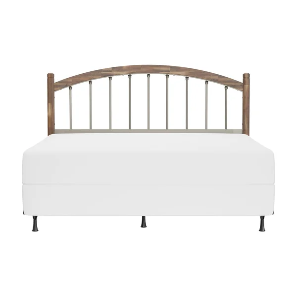 Hillsdale Furniture Bayfront Wood and Metal Headboard with Frame, Pewter - Queen