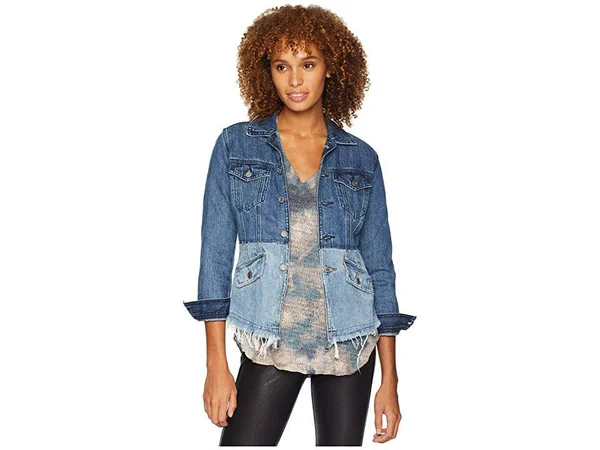 Lucky Brand - Waisted Trucker Denim Jacket, Blue - XL