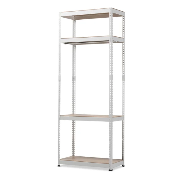 Baxton Studio Gavin Metal 4-Shelf Closet Storage Racking Organizer White