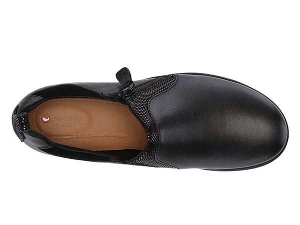 Clarks Women's Un Adorn Zip Slip-On - Size: 5.5, Black
