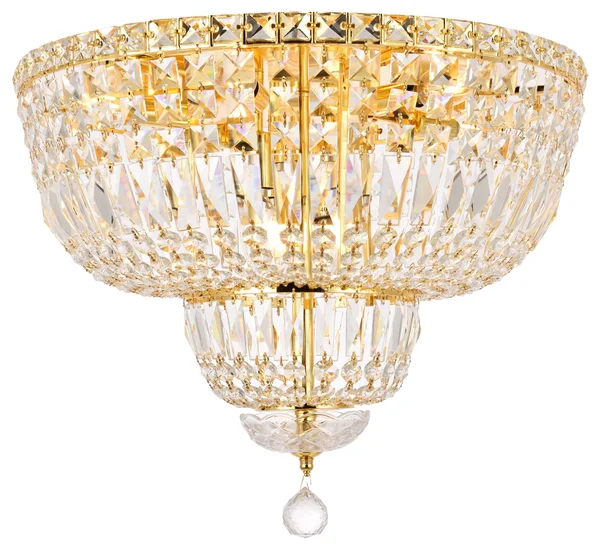Elegant Lighting V2528F20G/RC Tranquil 10 Light Gold Flush Mount Clear Royal Cut Crystal