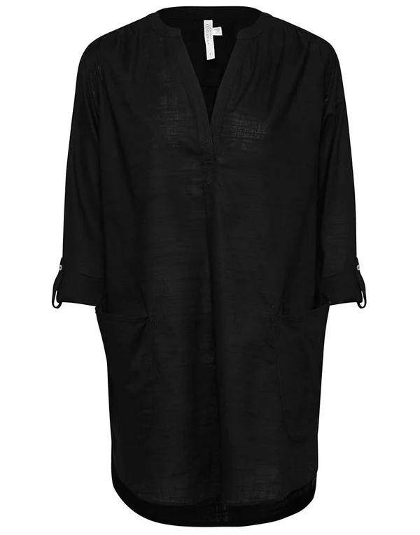 Seafolly Boyfriend Beach Shirt - Black, Women's, M