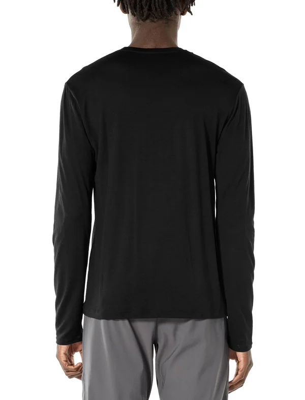 Icebreaker Men's Ravyn Long Sleeve Pocket Crewe Black - M