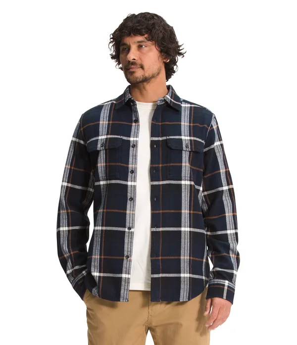 The North Face Men's Arroyo Flannel Shirt - XL - Aviator Navy Large Half Dome Plaid