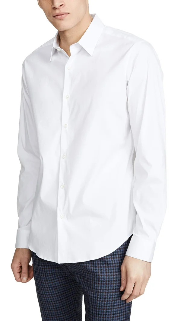 Theory Men's Sylvain Shirt - White Size M