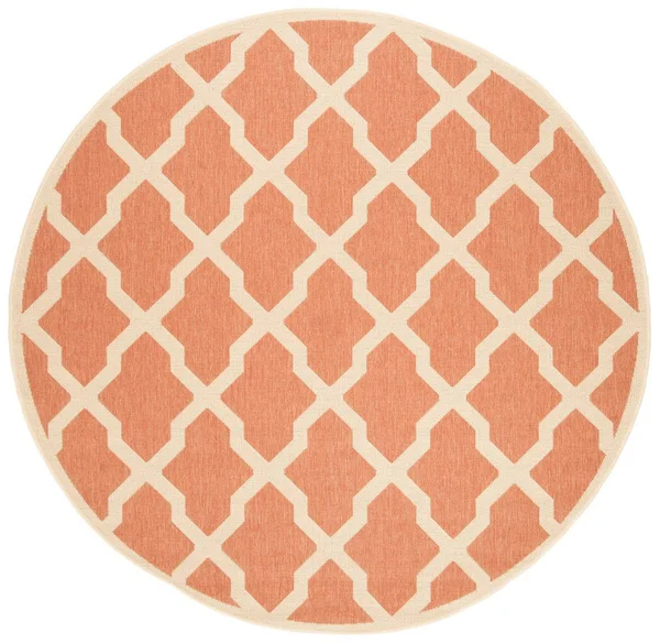 Safavieh Linden LND122P 6&7x22 x 6&7x22 Round Rust, Creme Area Rug