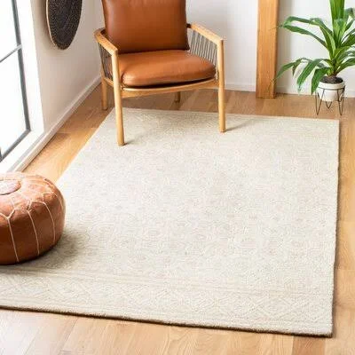 Setzer Southwestern Handmade Tufted Wool Ivory Area Rug Union Rustic Rug Size: Rectangle 4& x 6&