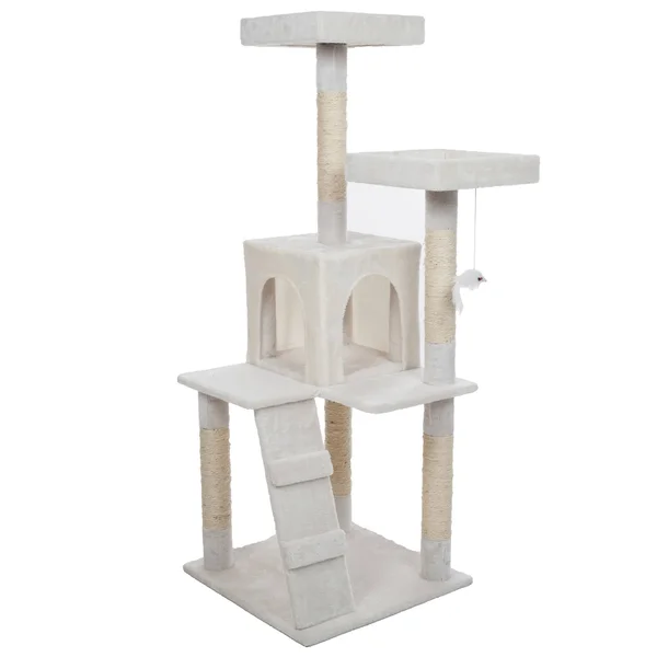 Petmaker Penthouse Sleep and Play Cat Tree 4& White