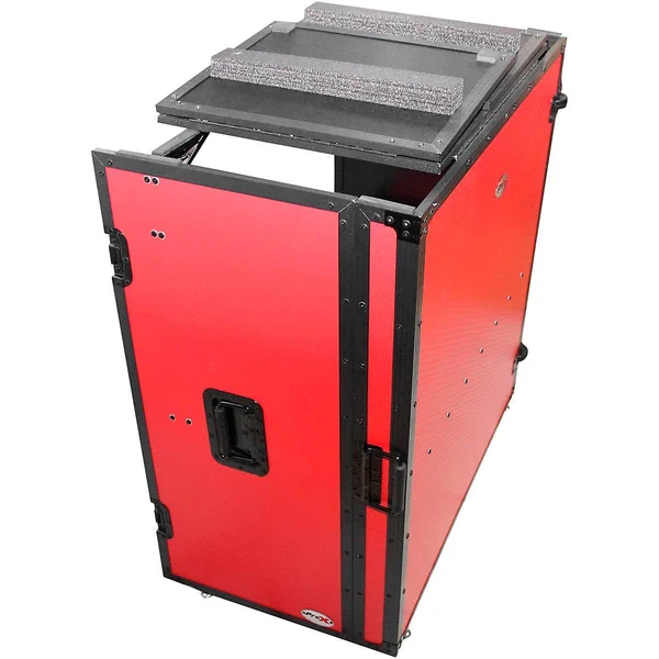 Prox Transformer Series Fold Away DJ Table - Red/Black (XS-DJSTNRB)
