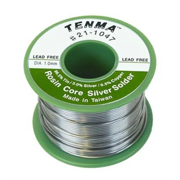 Tenma 21-1047 6 oz Lead-Free Rosin Core Solder - Silver