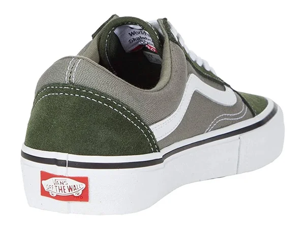 Vans Old Skool Pro Skate Shoes - Forest/White 5