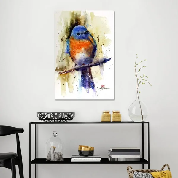 iCanvas Bird on The Sprig Art by Dean Crouser Canvas Art Wall Decor